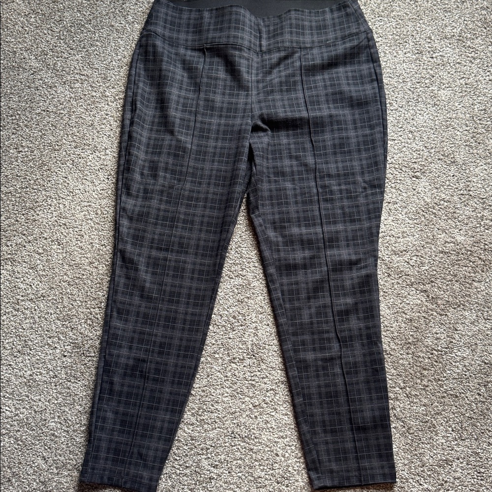 Nine West Black gray checkered Pants